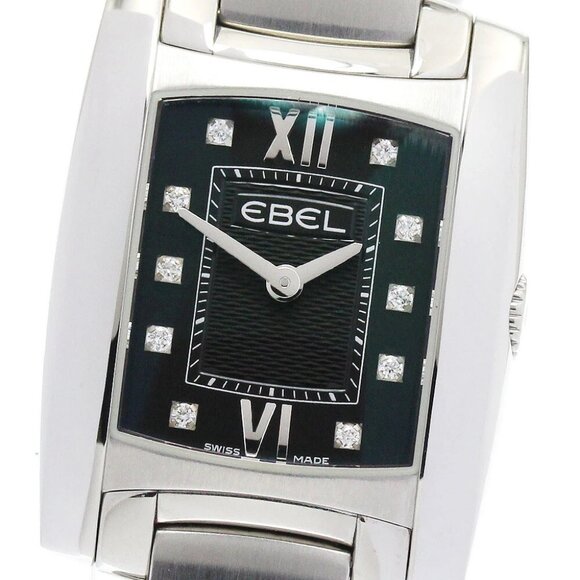 EBEL Brasilia E9976M22 10P diamond black Dial Quartz Ladies Watch - Picture 1 of 12